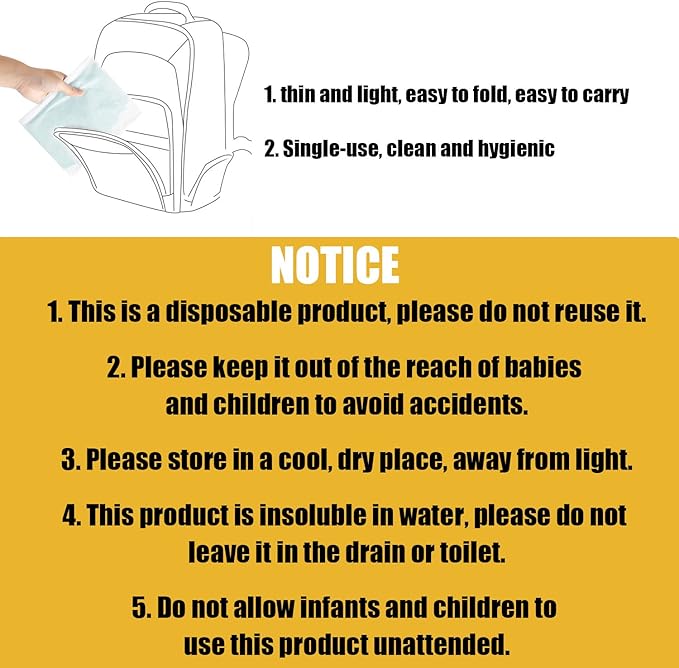 40 pcs Disposable Bibs and Placemats for Baby, Leak Proof Travel Feeding Bibs and Place Mats for Infants Toddlers for Traveling and Outdoor Use