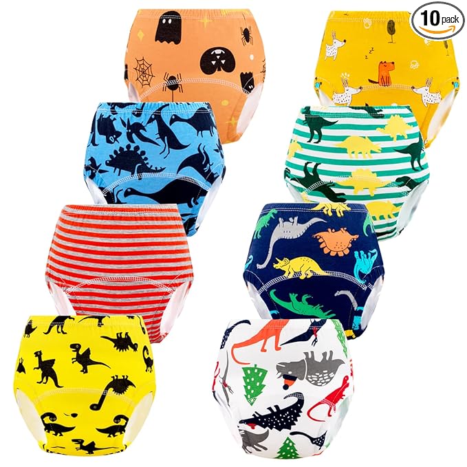 Potty Training Pants for Girls, Toddler Learning Designs Training Underwear Pants(8 Packs, Blue, 2-3T, S)