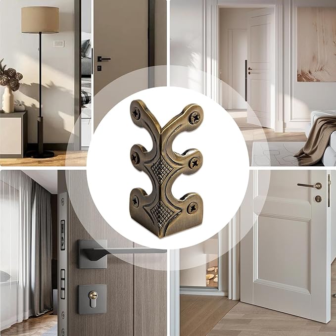 Baseboard Corner Protector - antique brasss Corner Guards, Decorative Metal Edge Protectors | Solid Brass Skirting Board Covers, Decorative Wall Corner Protector, Durable Baseboard Edge Guard for Home