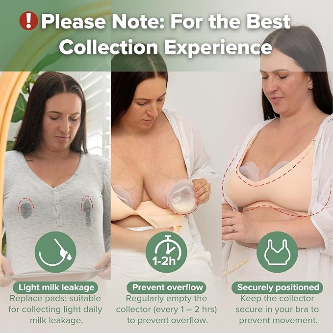 haakaa Petal Soft Silicone Milk Collector丨Discreet Leak-Protection Breast Milk Saver, Reusable Breast Shells Milk Collection Cup for Breastfeeding with Cleaning Brush- 2PCS