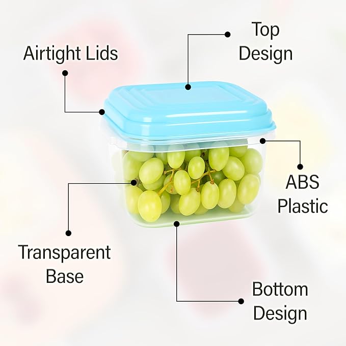 ARSUK 8 Pack 4 oz Baby Food Containers with Lids - Reusable Plastic Jars for Snack, Puree, & Salad Dressing, Deli Containers - Freezer Safe Baby Food Storage - Leakproof, Dishwasher Safe