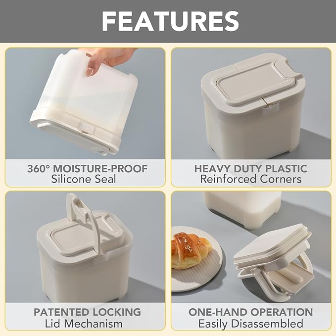 Shockproof Airtight Baby Formula Container with Scoop，Baby Formula Dispenser for Travel Outdoor Activities,BPA Free (White, 1000ml)
