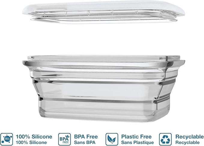 Minimal Reusable Silicone Food Storage Containers