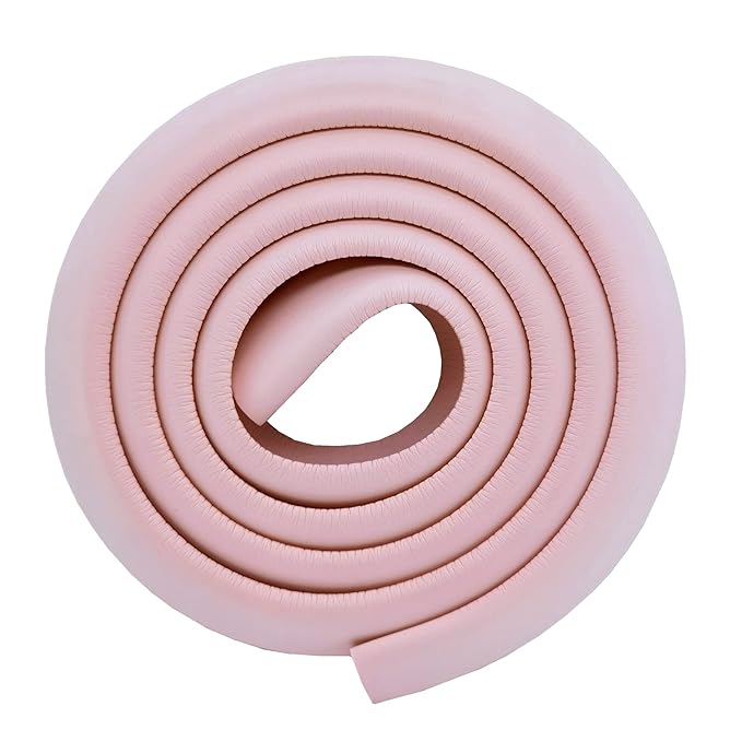 M2cbridge L Shape Extra Thick Furniture Table Edge Protectors Foam (Pink(6.5ft x 2))
