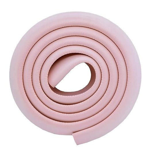 M2cbridge L Shape Extra Thick Furniture Table Edge Protectors Foam Guard 6.5 Ft (Pink)