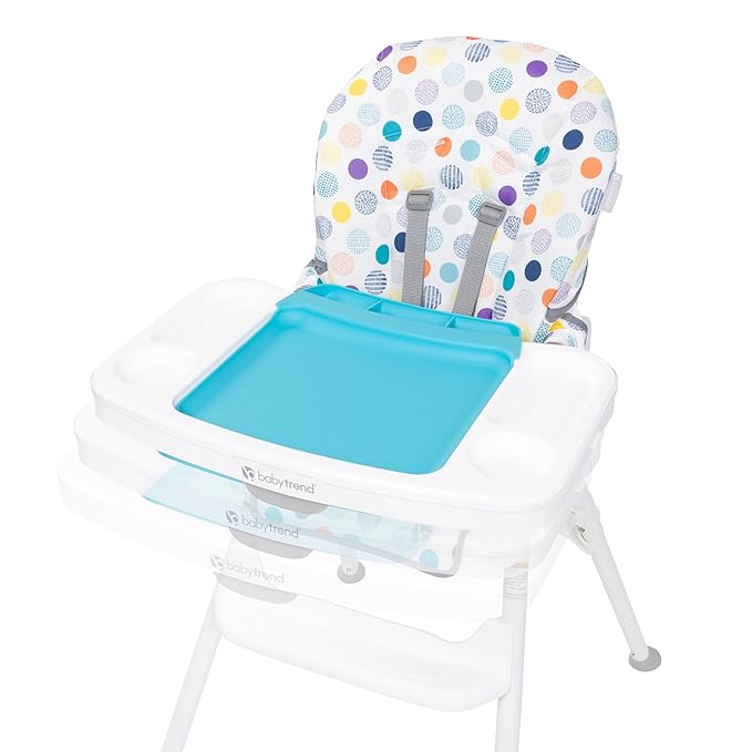 Baby Trend Adapt Plus 6-in-1 EZ Clean High Chair to Toddler Chair, Two of a Kind Grey