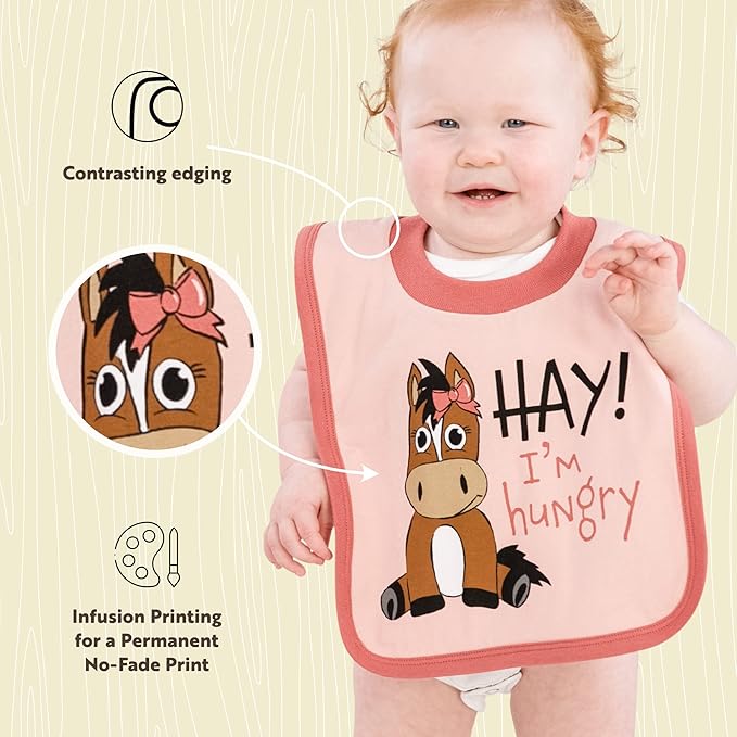 LazyOne Animal-Print Baby Bibs, Cute Baby Shower Gifts