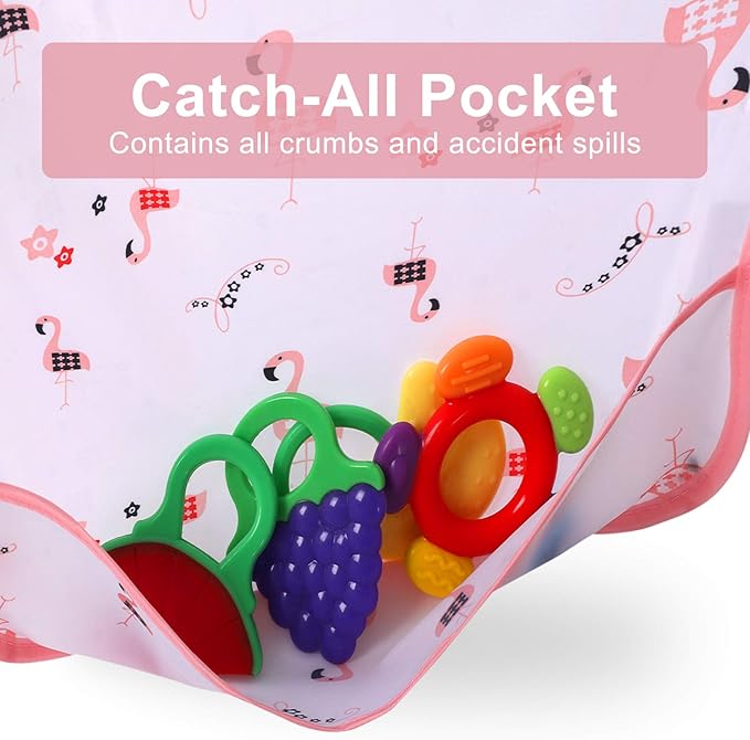 Accmor 3 Pack Long Sleeve Bibs, Baby Smock Waterproof Sleeved Bib Smock for Baby Toddler 6-36 Months