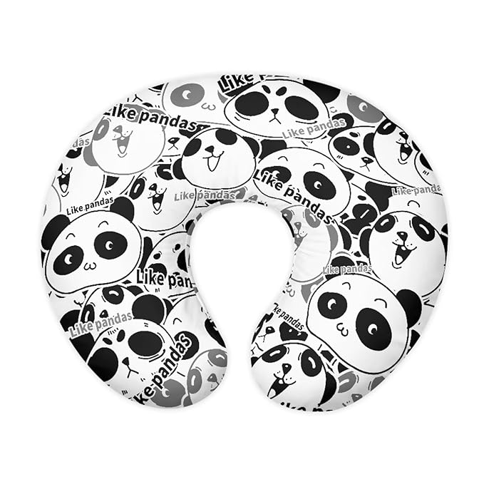 Jeiento Baby Nursing Pillow Cover Funny Panda Newborn U-Shaped Breastfeeding Pillowcase Cushion Cover Decor Case Fits Nursing Pillow for Newborn