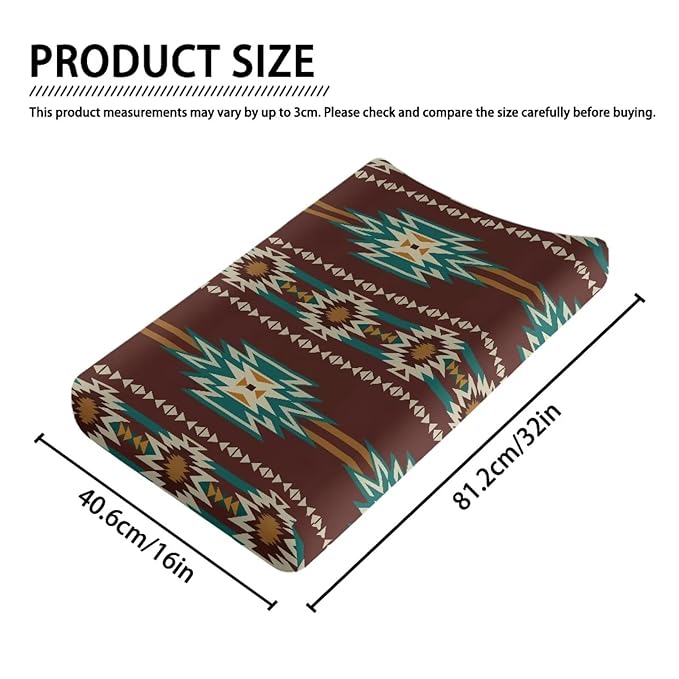 Aztec Diaper Covers for Boys Comfort Diaper Western Change Table Pad Covers Soft Breathable Changing Pad Sheets Cover
