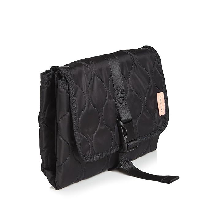shortyLOVE Biz – Quilted Portable Baby Diaper Changing Pad with Storage & Stroller Strap