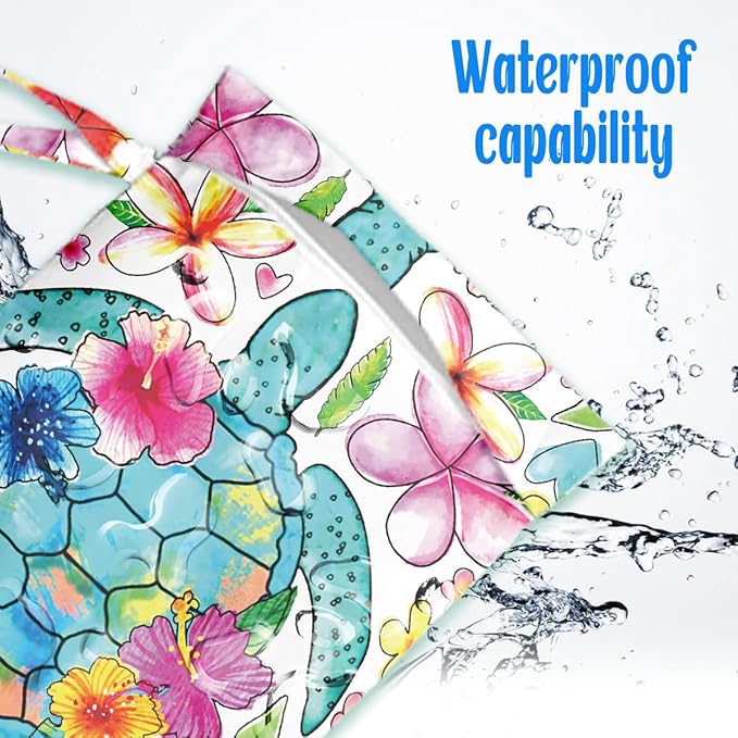 Wet Dry Wet Bag for Swimsuit Towel Baby Travel Cloth Diapers Beach Gym Toiletries Makeup Storage Bag Summer Vacation Essential Holiday Summer Turtle Gifts