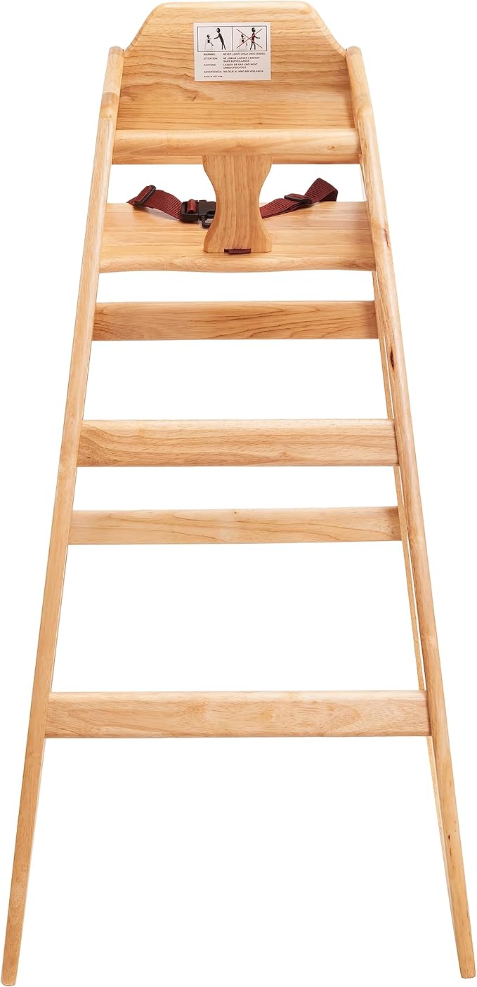 Seating Ready-to-Assemble Restaurant Wood Bar Height High Chair, Baby Highchairs, Durable Dining Feeding Chair with Steps, High Chairs for Babies and Toddlers, Number 04