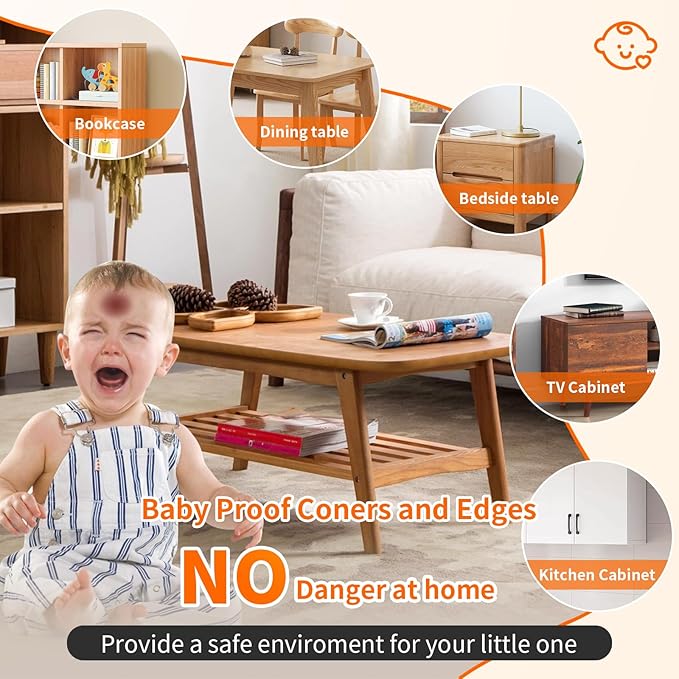Corner Guards, (24 Pack) Corner Protectors Baby Proof Corners and Edges Furniture Table Protectors Corner Covers Baby Safety Bumpers Cushion, Baby Proofing, Clear
