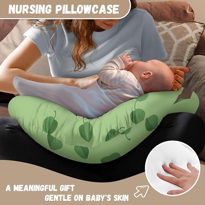 Forchrinse Funny Sloth Nursing Pillow Cover for Girls Princess Nursing Pillow Slipcover for Breastfeeding Moms,Easy to Care