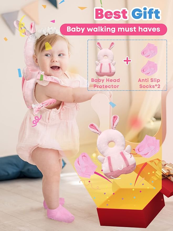 Baby Head Protector,Head Protection Back Pack for Sitting Crawling Walking,Adjustable Toddlers Safety Pad Cushion