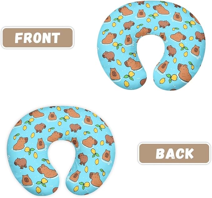 ZOUTAIRONG Nursing Pillow Cover for Baby Boys, Cute Capybara, Breastfeeding Pillow Slipcover with Hidden Zipper Nursing Pillow Case for Newborn Girls Horse Breast Feeding Pillowcases Stain Resistant