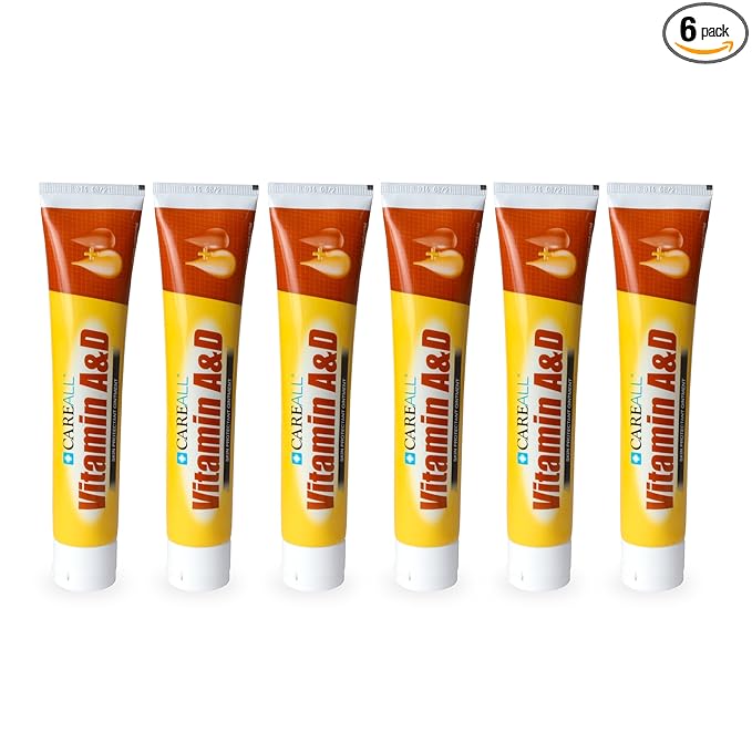 CareAll (6 Tubes) 4oz Vitamin A&D Ointment Treats and Prevents Diaper Rash, Seals out Wetness. Protects and Relieves Dry Cracked Skin, Minor Cuts, Scrapes and Burns