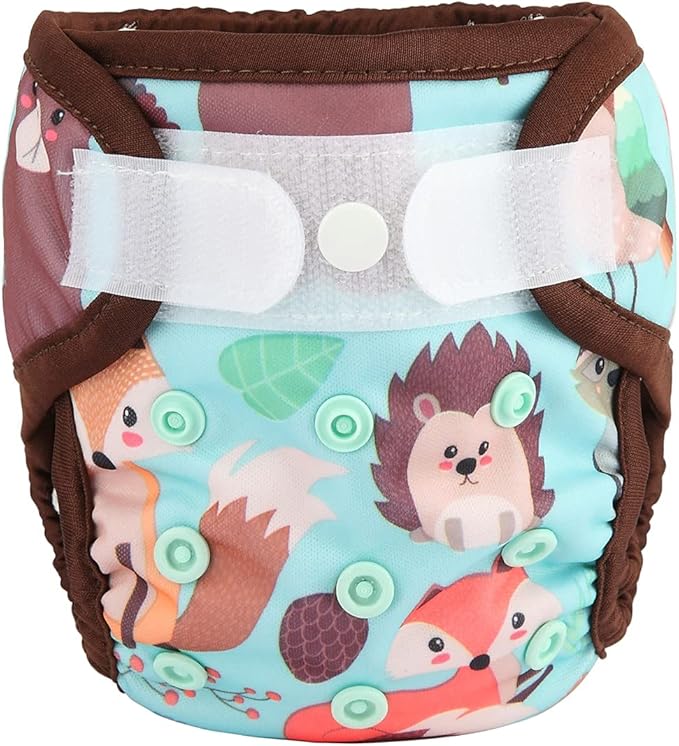 Newborn Diaper Cover with Snap and Washing Tab - PUL Material - 1 Count