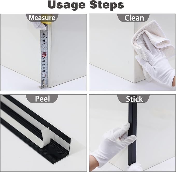 Coengwui Aluminum Corner Guards, Peel and Stick L-Shaped Molding Trim for Wall Table Door Frame Protection and Decoration (Matte Black, 3Pcs x 2.9ft x 0.8in)
