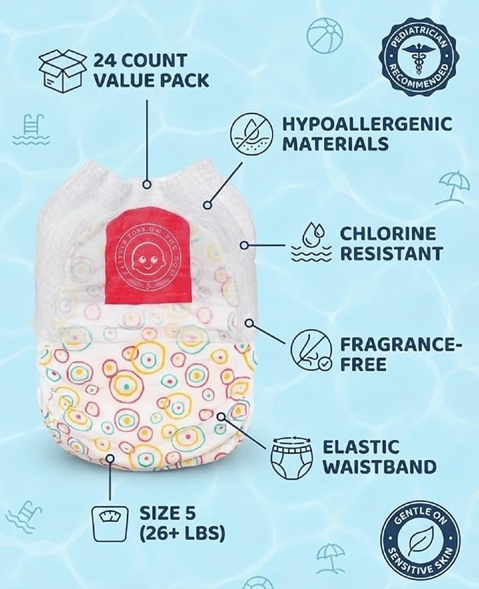 Little Toes On The Go Swim Diapers 2 Bag Bundle (Count 4) Size Large