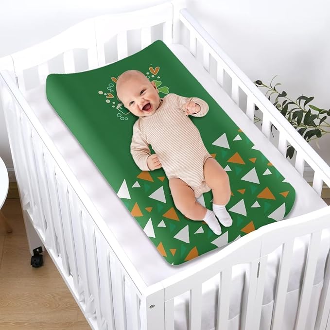 Frog Beer Lucky Changing Table Cover Lightweight Table Sheets Breathable Changing Pad Cover St. Patrick's Day Stretchy Waterproof Diaper Changing Cover