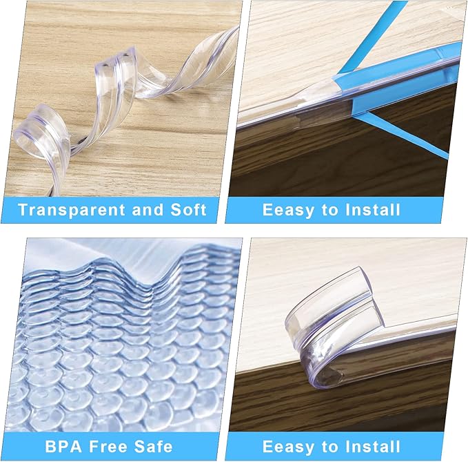 Corner Protector Baby Proofing,6.6(2M) Clear Corner Protectors,Furniture Corner Guard & Edge Safety Bumpers, Soft Edge Protector with Upgraded Pre-Taped Strong Adhesive for Furniture&Sharp Corners