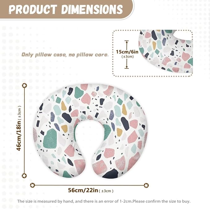 Colorful Stone Nursing Pillow Cover Nursing Pillows for Breastfeeding Fits The Original Support for Breastfeeding Nipple Shields for Breastfeeding Newborn