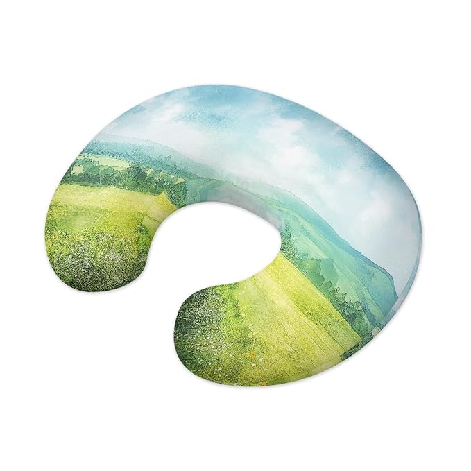 Forchrinse Watercolor View Painting Nursing Pillow Cover for Girls Boys Nursing Pillow Slipcover Breast Feeding Pillow Cover for Moms,Easy to Care