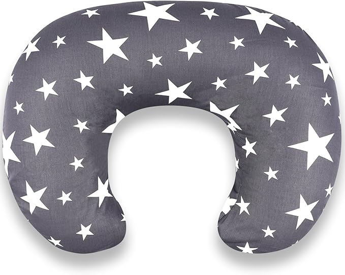 Nursing Pillow, Breastfeeding & Bottle Feeding Pillow – Standard Size, Breathable with Washable Cover, Hypoallergenic, Tummy Time & Sitting Support (0-12 Months)