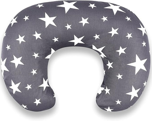 Nursing Pillow, Breastfeeding & Bottle Feeding Pillow – Standard Size, Breathable with Washable Cover, Hypoallergenic, Tummy Time & Sitting Support (0-12 Months)
