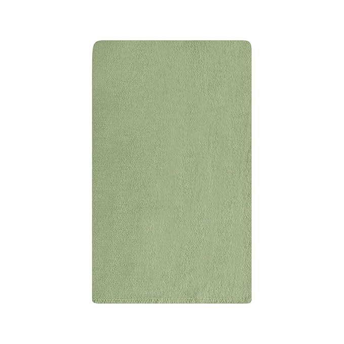Hudson Baby Unisex Baby Cotton Flannel Burp Cloths, Eucalyptus 10-Pack, One Size