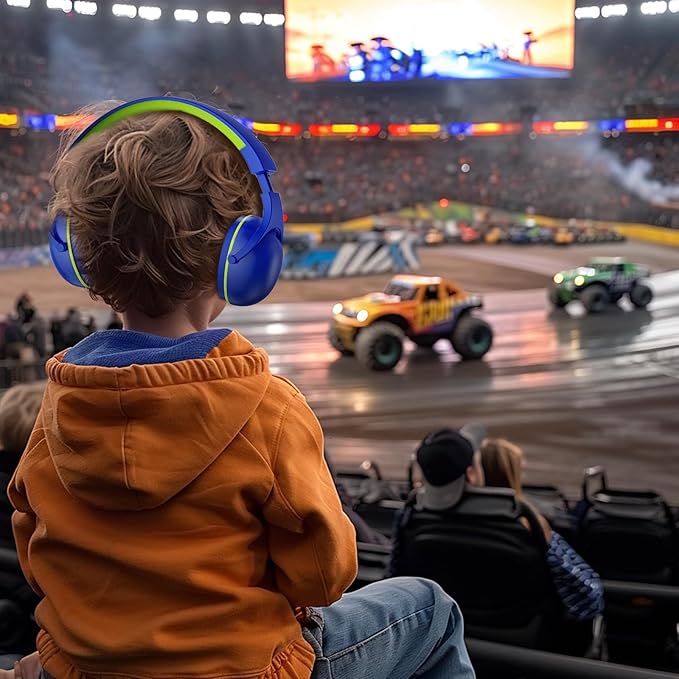 ProCase 2 Pack Noise Cancelling Headphones for Kids, Kids Ear Protection for Monster Jam Truck, Hearing Protection Noise Reduction Earmuffs for Sensory Autism Toddler Children -Navy