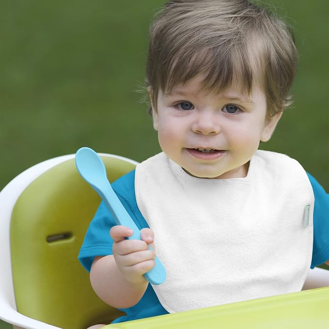 green sprouts Stay-dry Baby Bibs (10 pack) Waterproof protection, Adjustable hook-&-loop closure, Machine washable