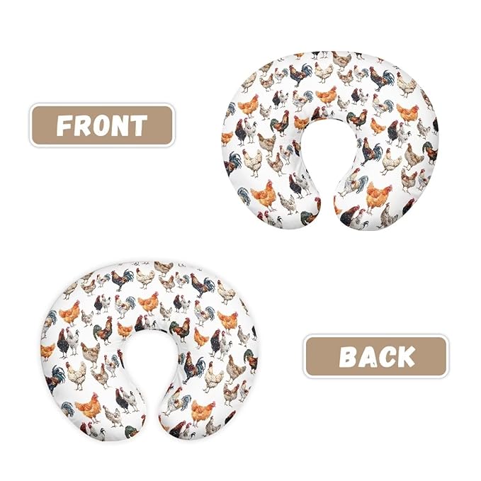 Nursing Pillow Cover with Zipper Covers Roosters Soft Breastfeeding Cover for Nursing Pillow Unisex Nursing Pillow Slipcovers Machine Wash & Quick Dry
