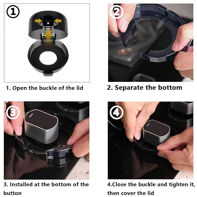 Parents Reassuring Choice - Gas Stove Knob Locks and Oven Lock, with Double-Sided Tape, Gas Stove Child Safety Knob Locks, Protecting Children/Pets' Safety