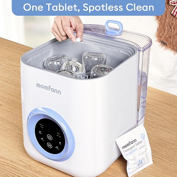 MOMFANN Professional Deep Cleaning Detergent Tablets for All Baby Bottle Washers, Washer Tablets for Bottle Washer and Sterilizer and Dryer, Easy to Use (150Pcs)