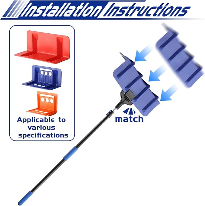 ANLULOAD 9.8ft V Shaped Board Corner Protector, Adjustable Telescopic Handle (4.7ft → 9.8ft)，Edge Protector Pole for Flatbed, 1 Pack