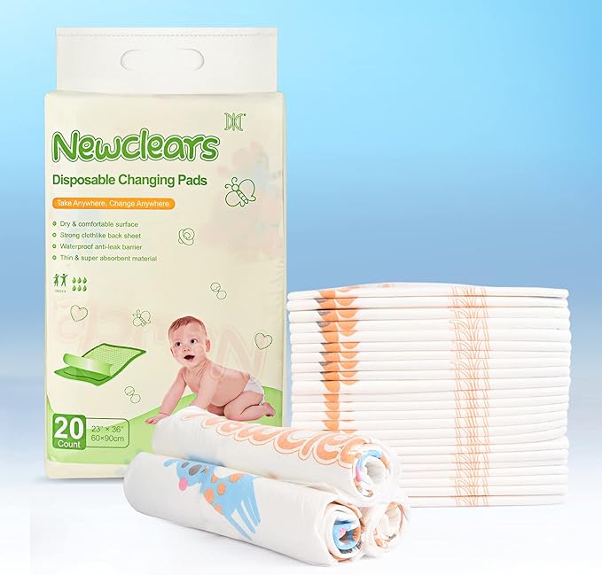 Baby Disposable Underpads Breathable Incontinence Diaper Changing Pads, 20 Count/Pack (23''x36'' - 2pack(40 Count))