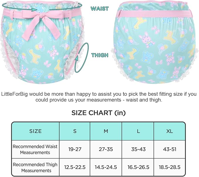 Littleforbig Silky Adult Ribbon Omutsu Diaper Wrap Cover Adjustable Reusable Waterproof - Baby Parade Repeating Pattern