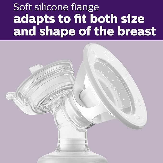 Philips AVENT Double Electric Breast Pump Advanced, with Natural Motion Technology, with Clear Natural Response Baby Bottles, White Pump, Gray Bag, Pouch, and Belt, SCF394/62