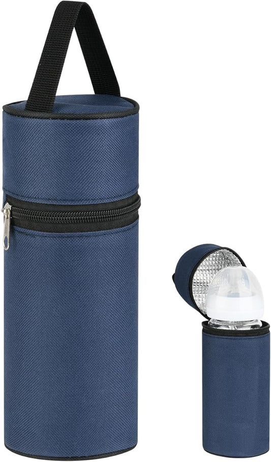 Beautyflier Insulated Baby Bottle Tote Bags, Portable Breastmilk Baby Bottle Cooler Storage, Travel Carrier Bag for Dr. Brown’s Natural Narrow Baby Bottles 2oz, 4oz, 8oz, 9oz (Deep Blue)