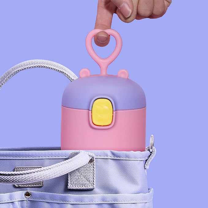 Alomejor Milk Powder Container, 250ml Food Grade Food Storage Holder with Spoon for Outdoor Travel Room()