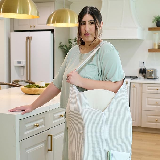 My Brest Friend Linen Blend 2-in-1 Nursing Cover & Carry Bag for Breastfeeding Privacy, Convenient Cover that Converts to Carry Bag for Nursing Pillow
