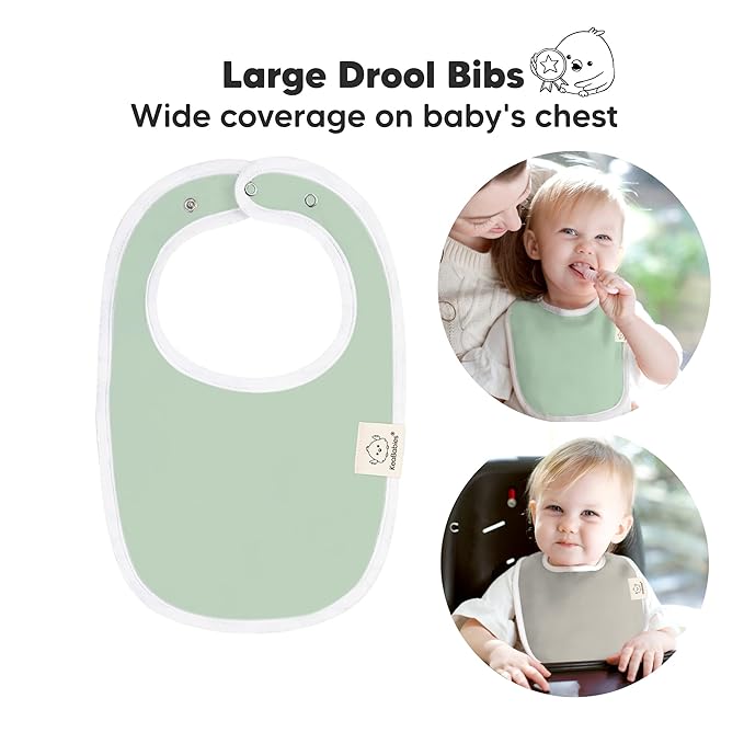 8-Pack Organic Baby Bibs for Boys, Girls - Soft Cotton Drooling and Teething Bibs for Baby Girl & Boy, Extra Absorbent, Easy to Clean & Put On for Toddler, Newborn, Infant 0-24 Months (Spring)