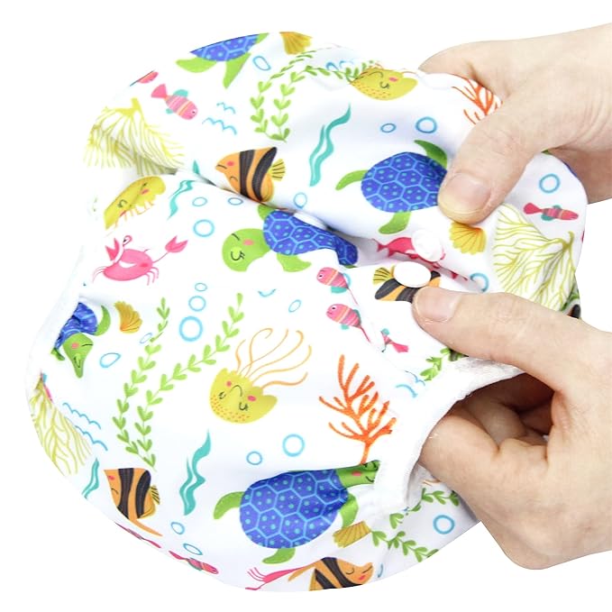 Langsprit 3 Pack Swim Diaper for Baby & Toddle,Reuseable Washable Diaper Swim for Swimming Lesson & Baby Shower Gifts