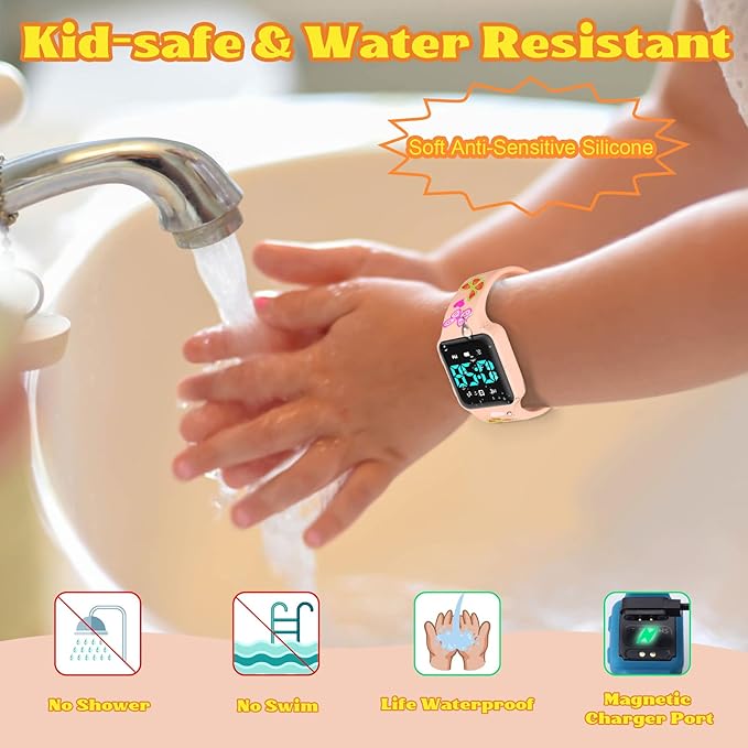 Toddler Potty Training Set – Potty Training Watch with Musical/Vibration Countdown Alerts, Fun Board Book, Progress Chart & Reward Stickers – Interactive Potty Training Kit for Kids Ages 2-6