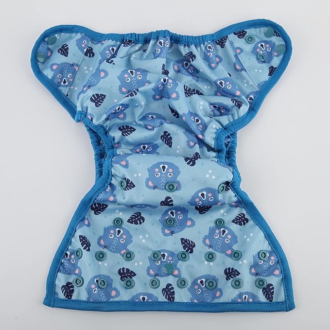 Baby Diaper Cover Nappy One Size 8lbs to 36lbs (Blue Bears)