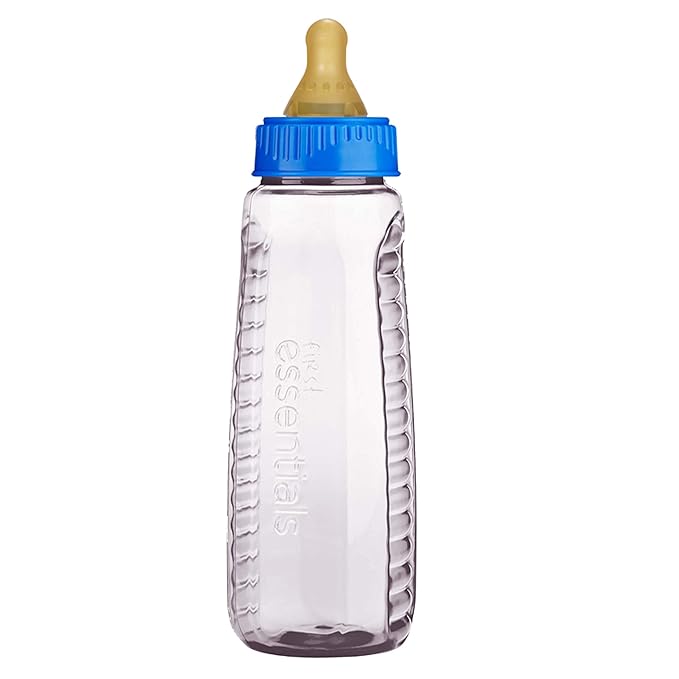 NUK - Gerber First Essentials Clearview Bottle in Assorted Colors with Latex Nipple, 9-Ounce