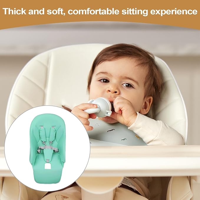 High Chair Cushion Replacement, PU Leather Baby High Chair Cover, Non-Slip Baby Dining Chair Cover Seat Padded Cushion for Pegs Pere_go, Siesta Zero3